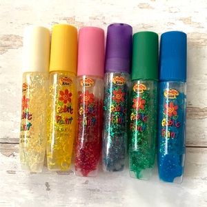 Glitter Fabric Paint Set Kids Adults Teens Craft Supplies 6ct Assorted Colors